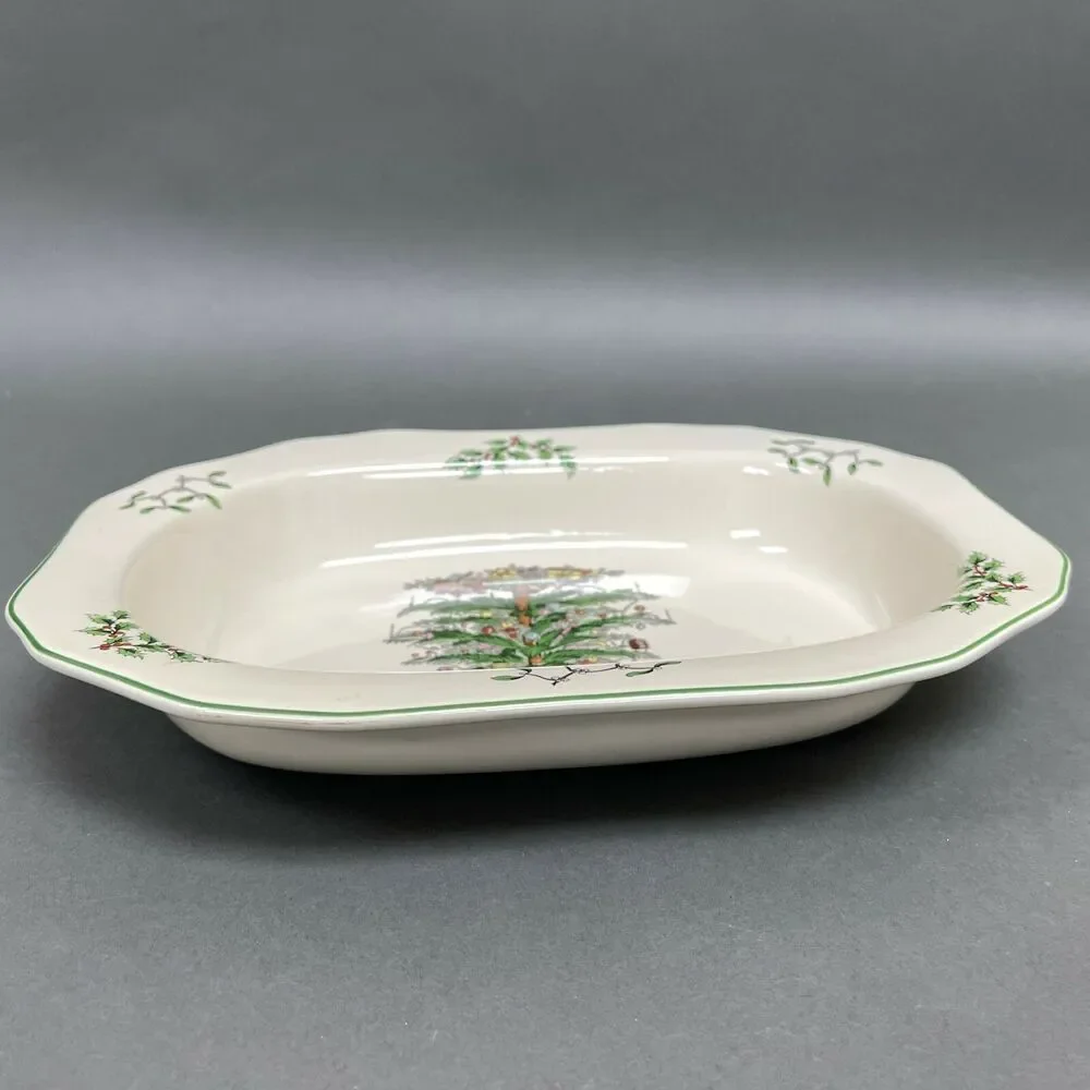 Spode‎ Christmas Tree Open Vegetable Dish 11.5